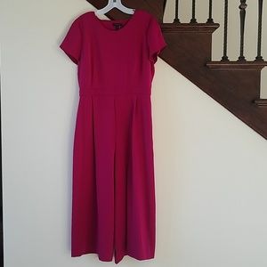 jcrew wrap back fuchsia jumpsuit size 14